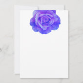 Monogram Bloemblauw Roos Bloemen Elegante bruiloft Kaart (Achterkant)