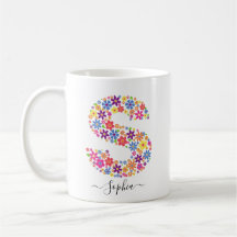 Monogram bloemen Aangepaste tekst - Florentielette