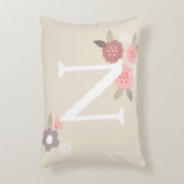 Monogram bloemen accent kussen (Voorkant(Verticaal))