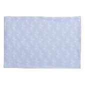 Monogram Bloemen Blauw Patroon Slaapkamer Kussensloop (Achterkant)
