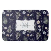 Monogram Bloemen en varen Bladeren Floral Botanica Badmat (Voorkant)
