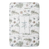 Monogram Bloemen en varen Bladeren Floral Botanica Badmat (Voorkant Verticaal)