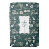 Monogram Bloemen en varen Bladeren Floral Botanica Badmat (Voorkant Verticaal)