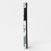 Monogram Bloemen Groene Ivy Bladeren & Wit Case-Mate iPhone Case (Achterkant/links)