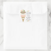 Monogram Bloemen Ijs Bridal Shower Dankjewel Vierkante Sticker (Tas)
