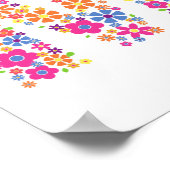 Monogram bloemen letter M Poster (Hoek)