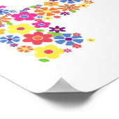 Monogram bloemen letter P Poster (Hoek)