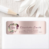 Monogram Bloemen Marsala Ivoor Rozen Parelmoer RSV Etiket (Insitu)