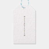 Monogram Bloemen Roze Bruiloft Dank u Cadeaulabel (Achterkant)