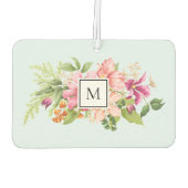 Monogram  bloemen Roze pasta Lucht Freshener Luchtverfrisser (Achterkant)