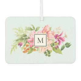 Monogram bloemen Roze pasta Lucht Freshener Luchtverfrisser
