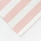 Monogram  bloemen Roze Stripes Fleece Deken (Hoek)