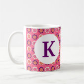 Monogram bloemen voor op maat gemaakte koffie Mok (Links)