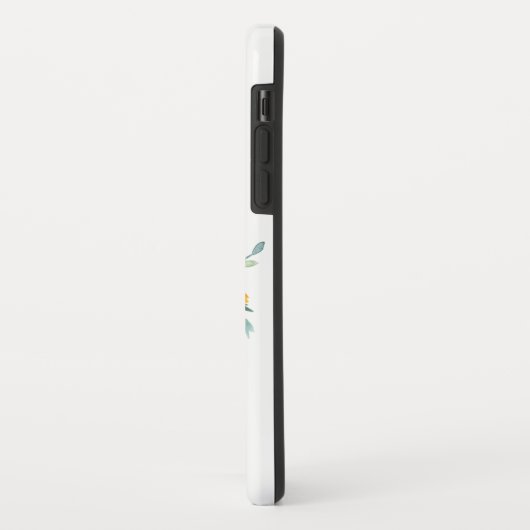 Monogram Bloemen Zonnebloem gepersonaliseerd Case-Mate iPhone Case (Achterkant/links)