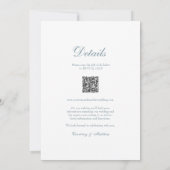 Monogram Bloemencreme Alles in één bruiloft Kaart (Achterkant)