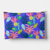 monogram bloemendesign blauwe chic tropische patro etui (Achterkant)
