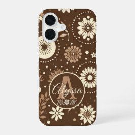 Monogram  bloemenharmonie iPhone 16 hoesje