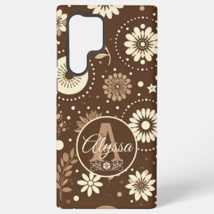 Monogram  bloemenharmonie samsung galaxy hoesje