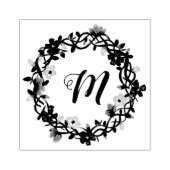 Monogram Bloemenkrans Stampers Rubberstempel (Afrduk)