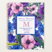 Monogram Bloemennaam & Datum / Tijdschrift Planner (Voorkant)