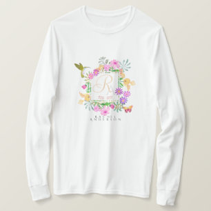 Monogram bloementuin t-shirt