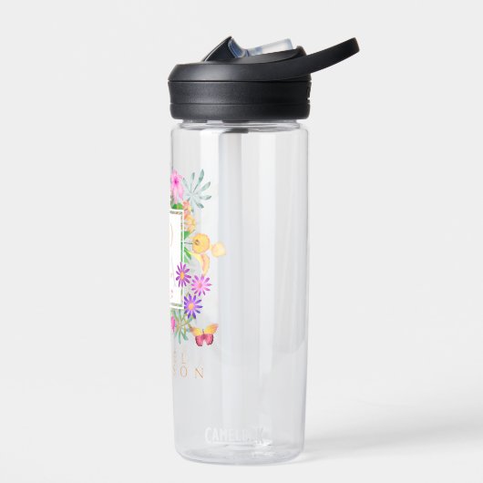 Monogram bloementuin waterfles (Links)