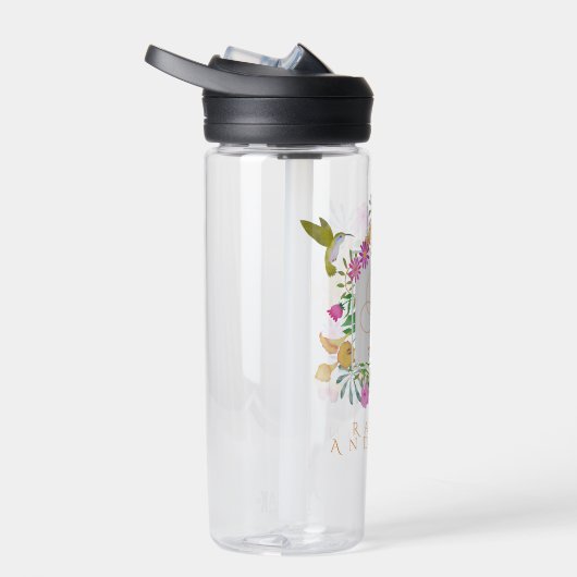 Monogram bloementuin waterfles (Rechts)