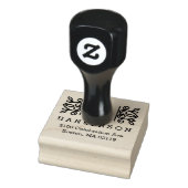 Monogram bloemenzijden rubberstempel (Stempel)