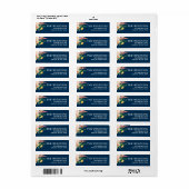 Monogram bloemkrans | Label retouradres (Full Sheet)