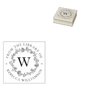 Monogram & Bloemkrans uit de Bibliotheek van het B Rubberstempel (Gestempeld)