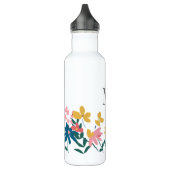 Monogram Bloemkunst Gepersonaliseerd Waterfles (Links)