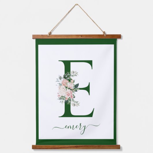 Monogram bloemletter C Hangend Wandkleed (Voorkant)