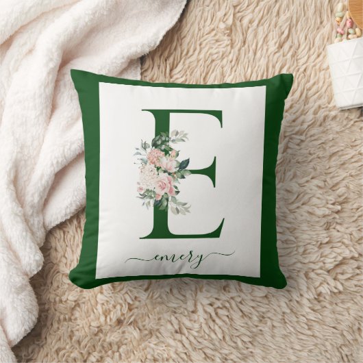 Monogram bloemletter C Kussen (Deken)