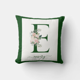 Monogram bloemletter C Kussen