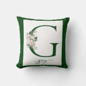 Monogram bloemletter G Kussen (Voorkant)