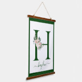 Monogram Bloemletter H Hangend Wandkleed (Gebogen)