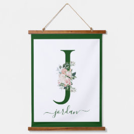 Monogram bloemletter J Hangend Wandkleed