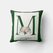 Monogram bloemletter M Kussen (Achterkant)