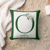 Monogram bloemletter O Kussen (Deken)