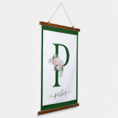 Monogram bloemletter P Hangend Wandkleed (Gebogen)