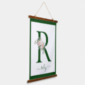 Monogram Bloemletter R Hangend Wandkleed (Gebogen)