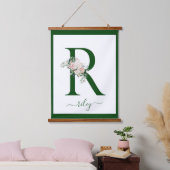 Monogram Bloemletter R Hangend Wandkleed (Slaapkamer)