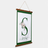 Monogram bloemletter S Hangend Wandkleed (Gebogen)