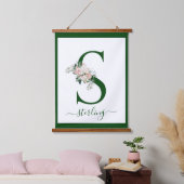 Monogram bloemletter S Hangend Wandkleed (Slaapkamer)