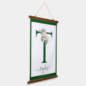 Monogram Bloemletter T Hangend Wandkleed (Gebogen)