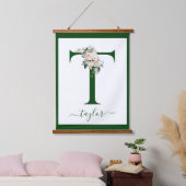 Monogram Bloemletter T Hangend Wandkleed (Slaapkamer)
