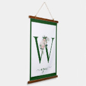 Monogram Bloemletter W Hangend Wandkleed (Gebogen)