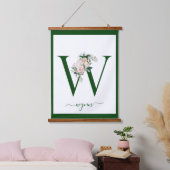 Monogram Bloemletter W Hangend Wandkleed (Slaapkamer)