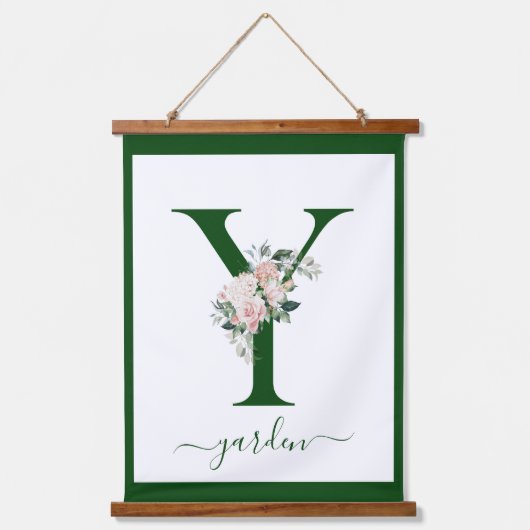 Monogram Bloemletter Y Hangend Wandkleed (Voorkant)