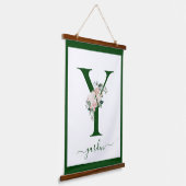 Monogram Bloemletter Y Hangend Wandkleed (Gebogen)